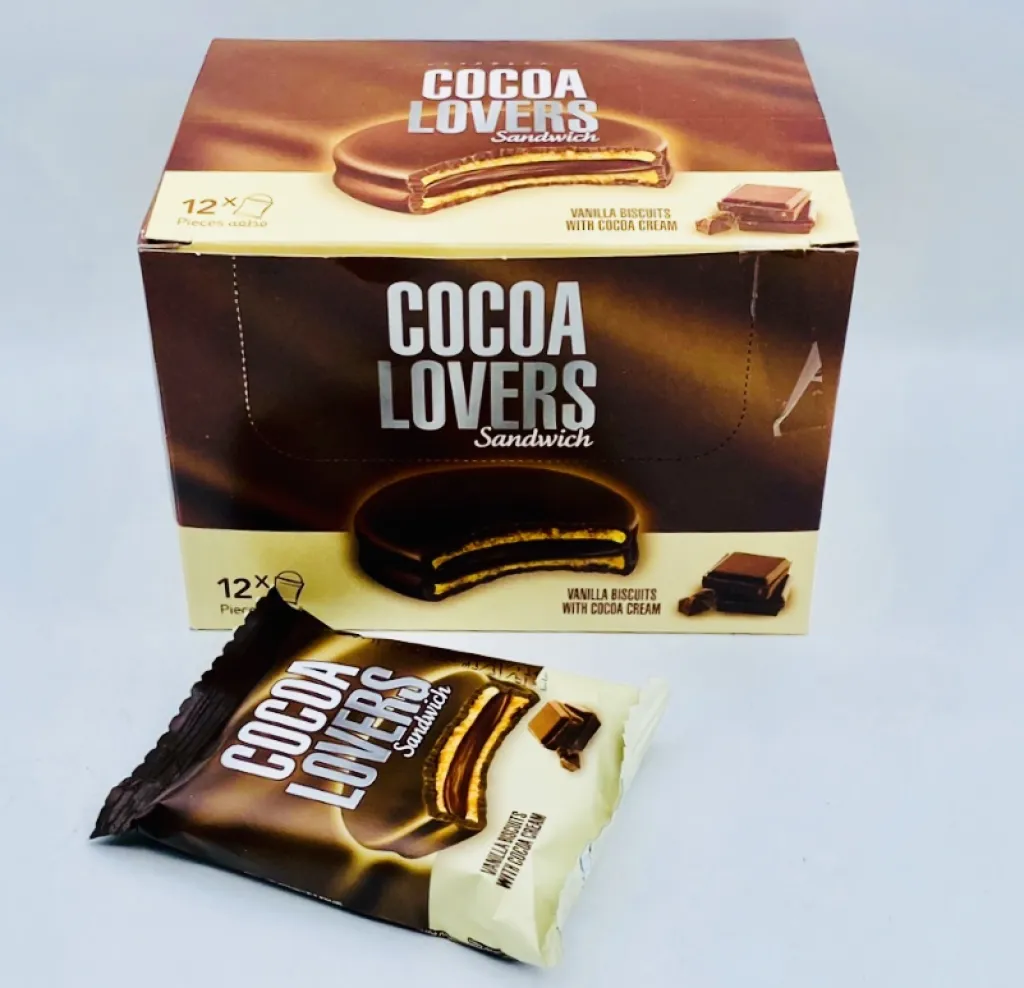 بسكويت ساندوتش كوكوالافرز فانيلا كاكاو 12×12×42g