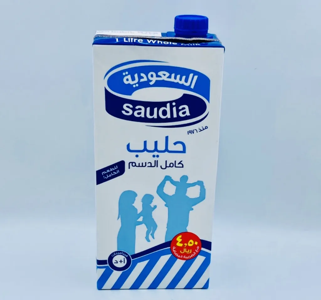 حليب السعودية كامل الدسم 12×1لتر