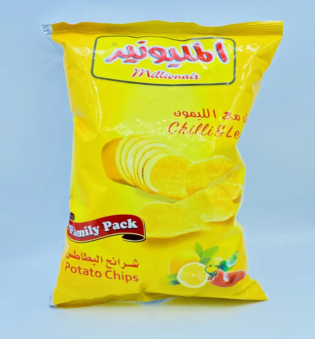 بطاطس المليونير بالفلفل والليمون عائلي 120جم