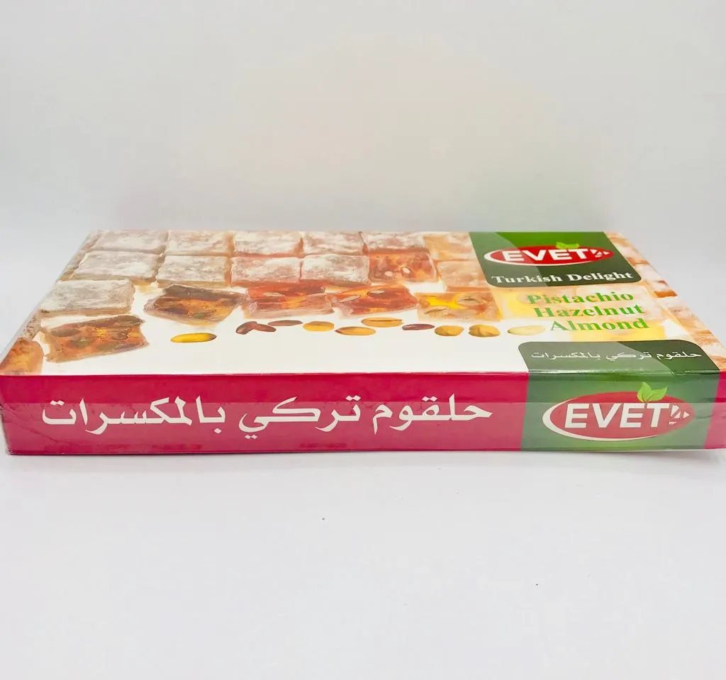حلاوة حلقوم النقاء تركي بالمكسرات400gx12
