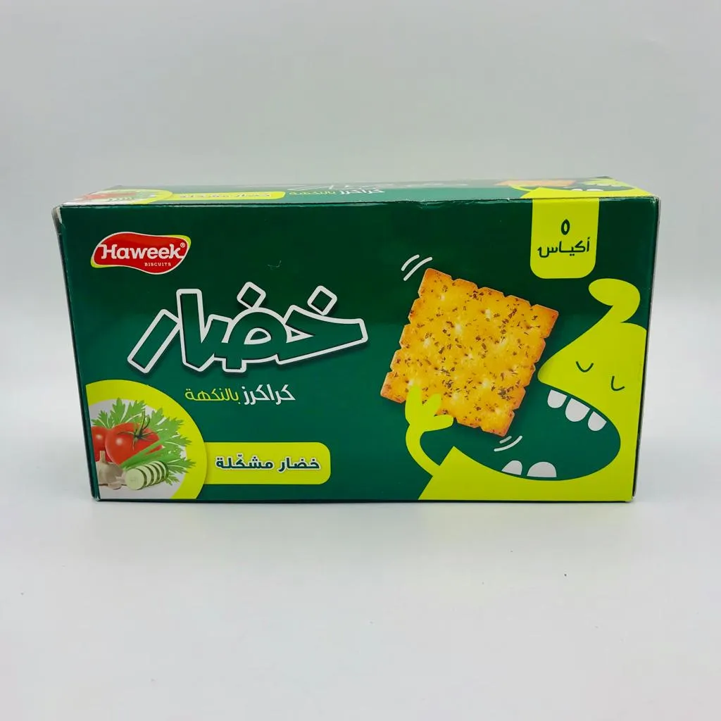 بسكويت الوفاق كراكرز هاويك بالخضار  110gx24