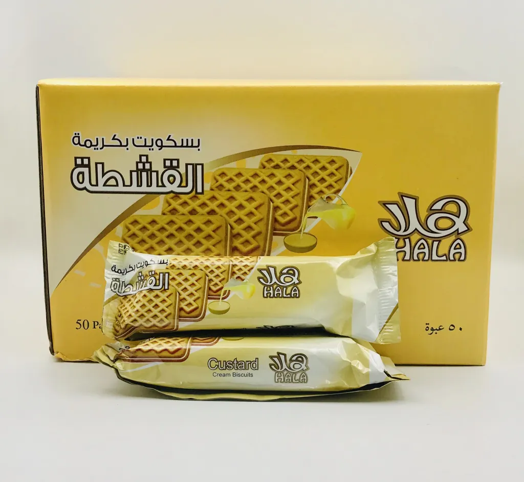 بسكويت هلا بكريمة قشطة الكاسترد 30gx50x4