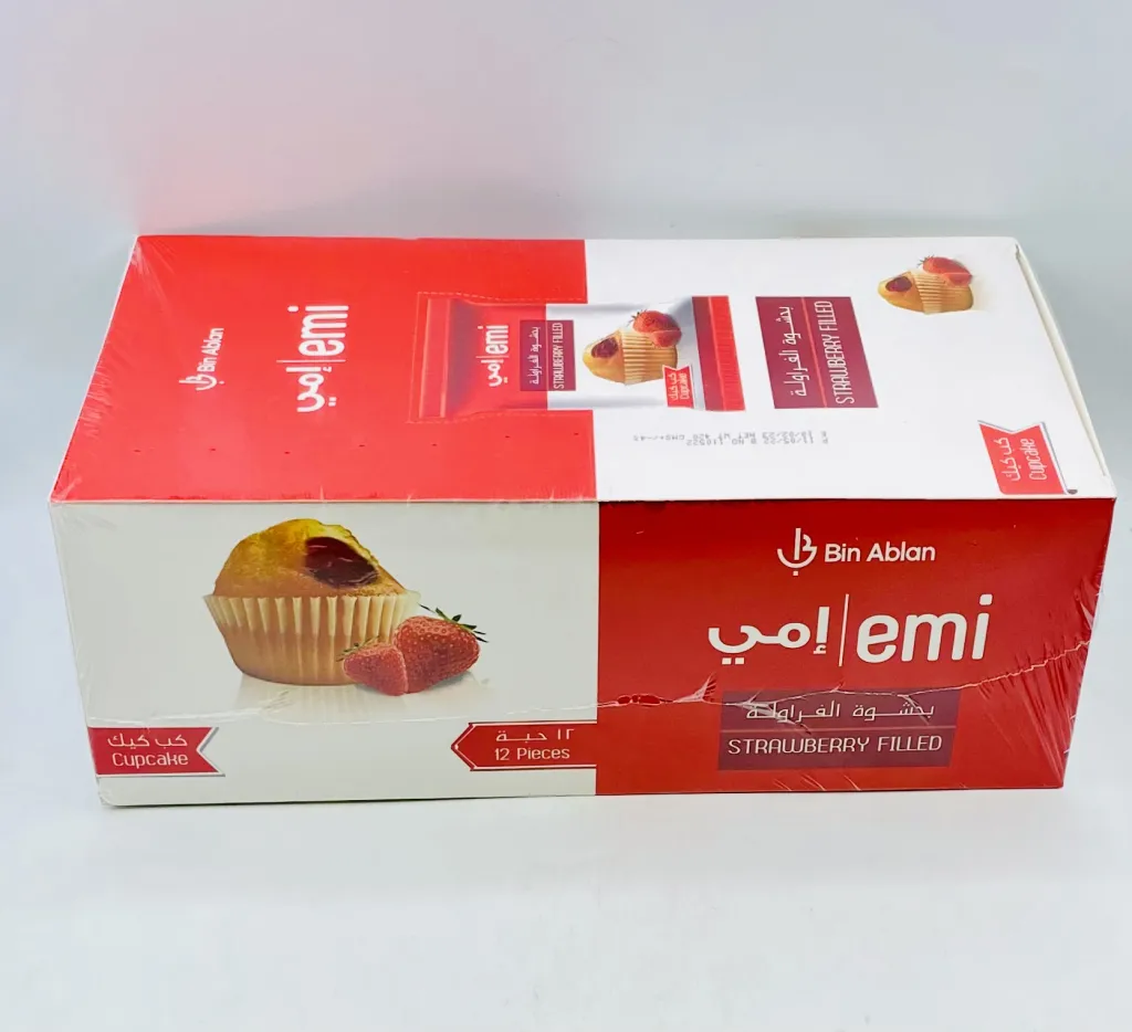 كب كيك امي بالفراولة(ايمي (12×12×35جم