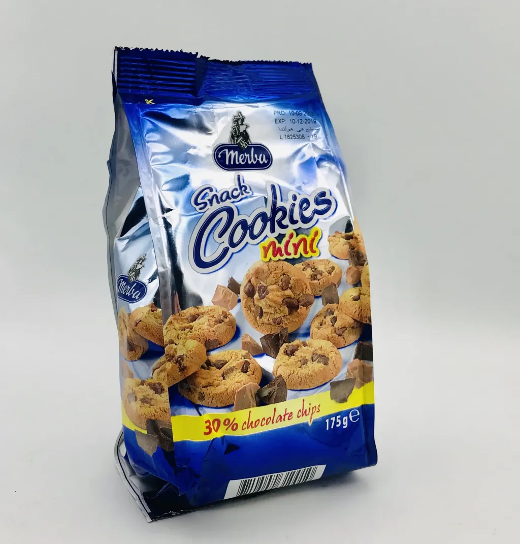 بسكويت كوكيز ميربا سناك ميني مستورد  175gx18