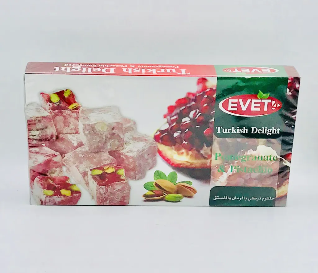 حلاوة حلقوم تركي النقاء بالرمان والفستق 12×400g