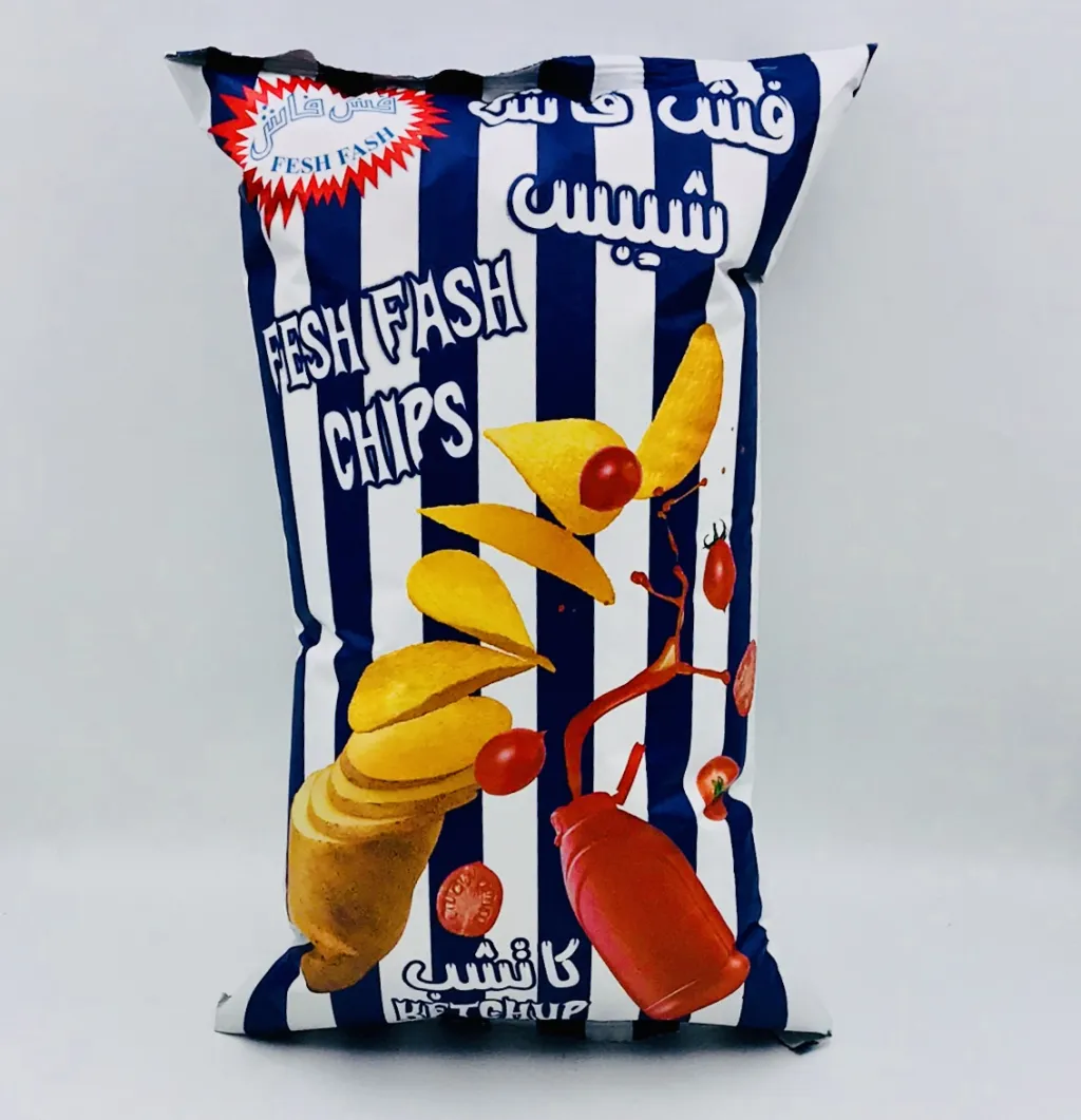 شيبس فش فاش بالكاتشب عائلي20×160g