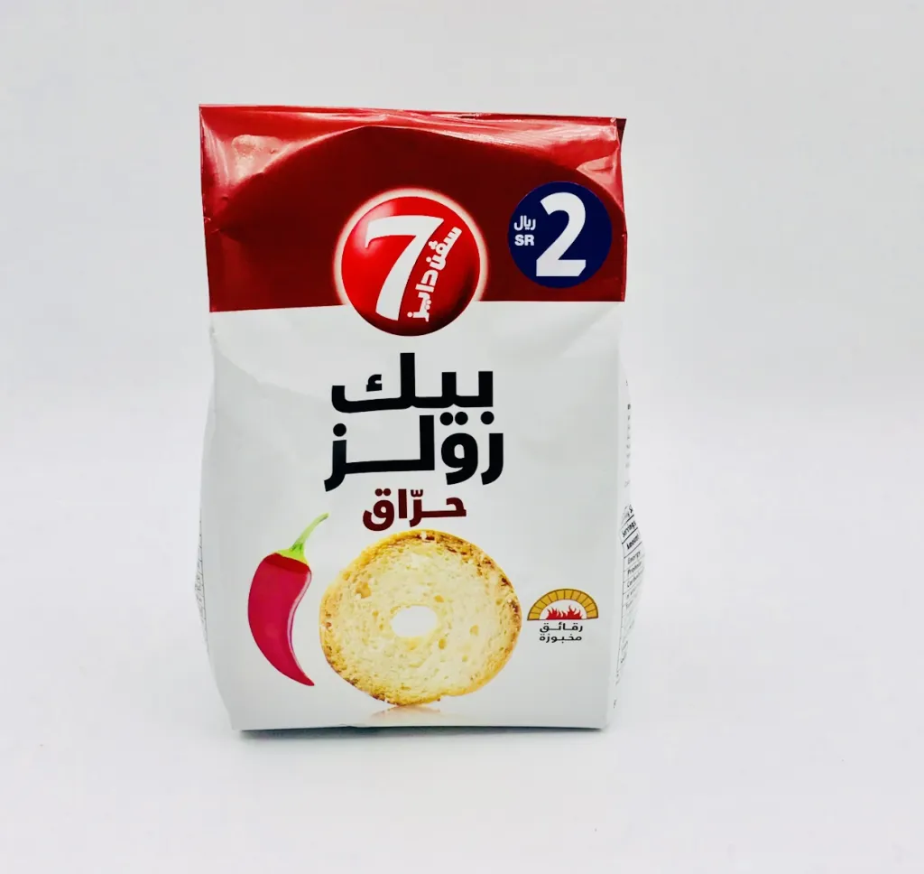 رقائق خبزمحمص سفن دايز مخبوزة حراق 80gx15