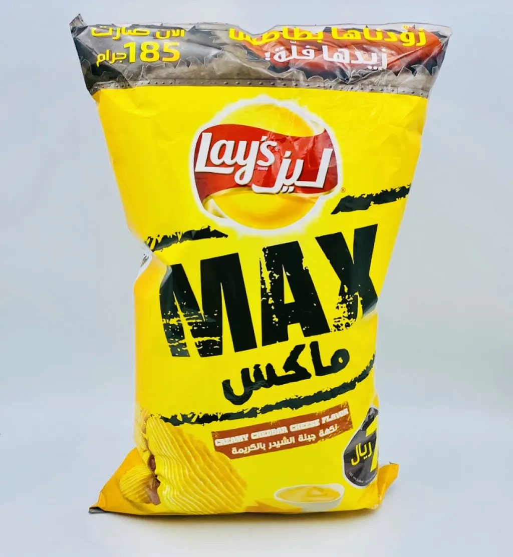 بطاطس ليز ماكس بجبنة الشيدر عائلي19×200g