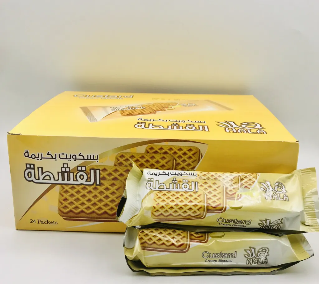 بسكويت هلا بكريمة قشطة الكاسترد 30gx24x8